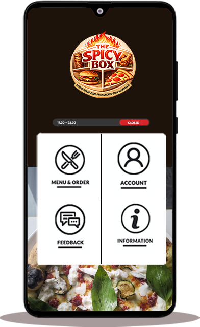 The Spicy Box mobile app interface